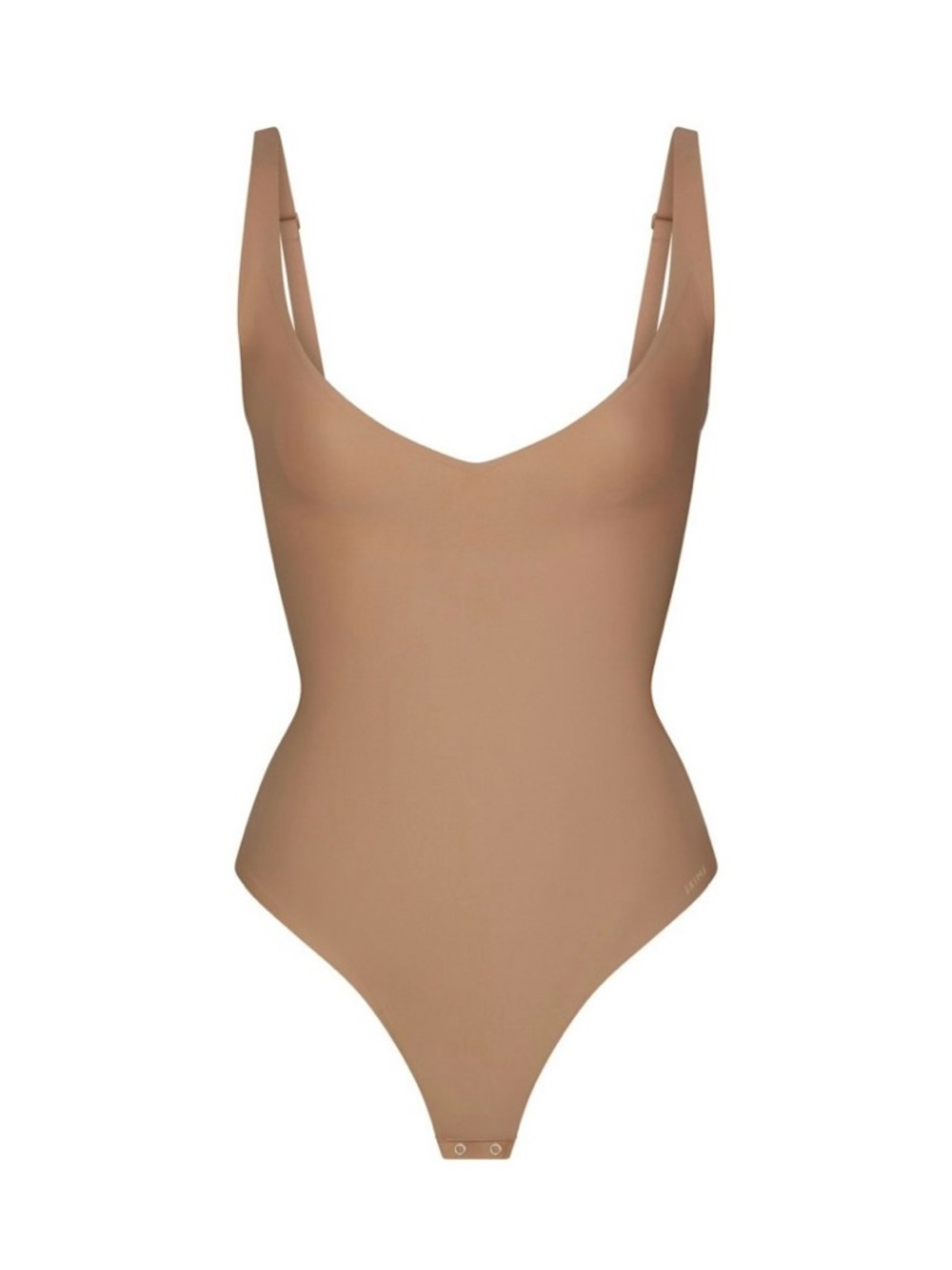 SKIMS CORE SCULPT PLUNGE THONG BODYSUIT SHADE SIENNA